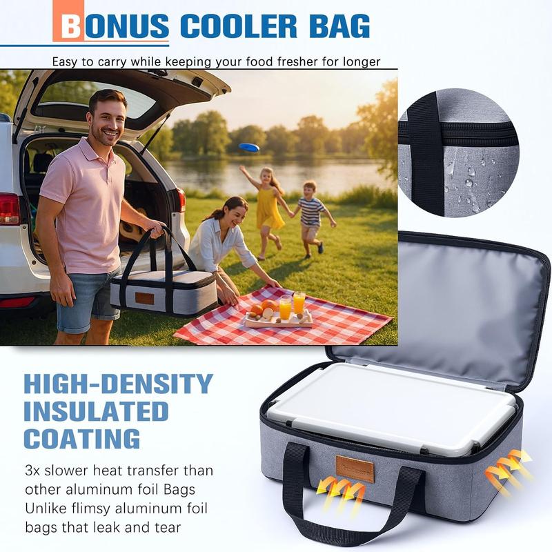 Chilled Portable Snackle Box Container with Reusable Ice Pack Divided