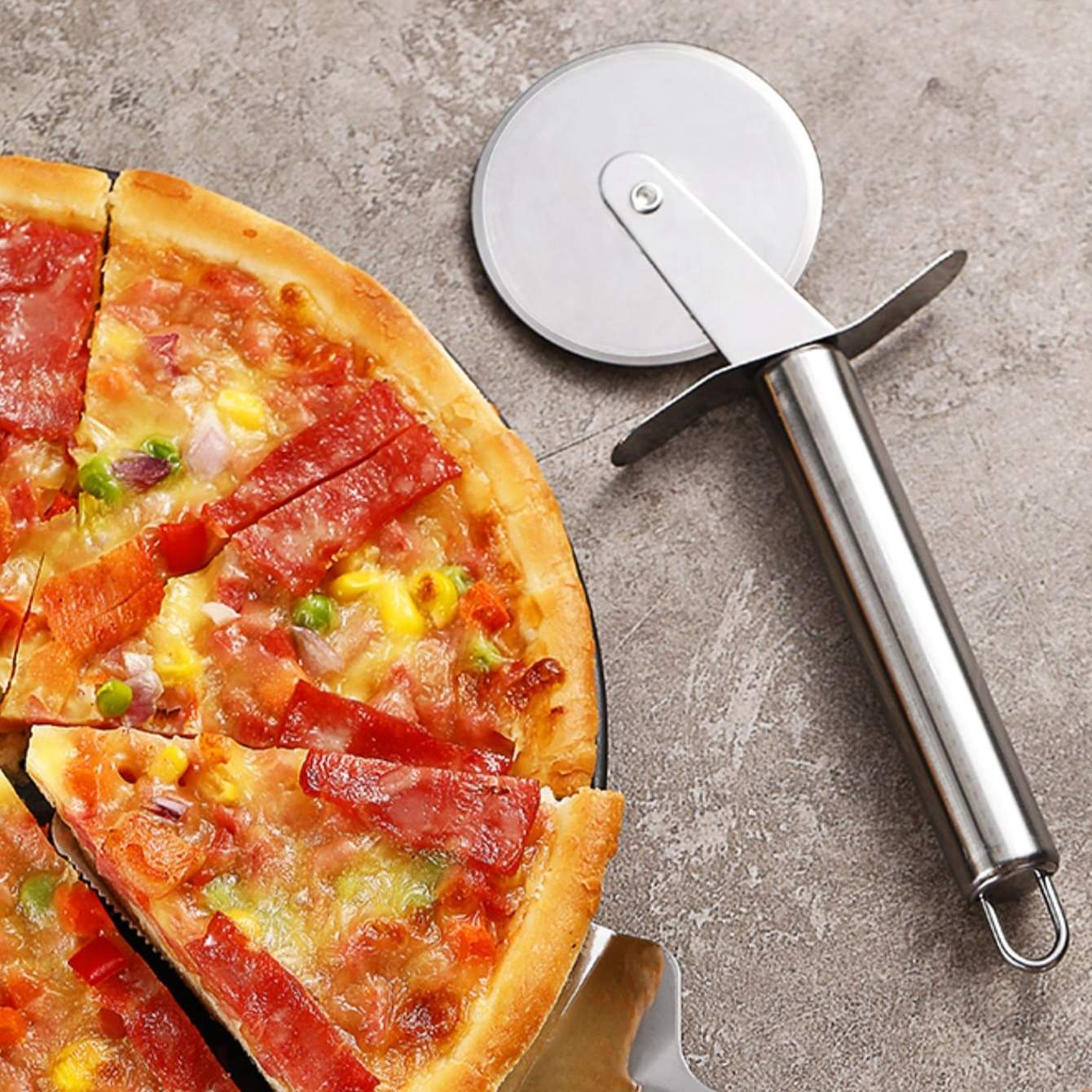 Stainless Steel Manual Pizza Cutter Wheel