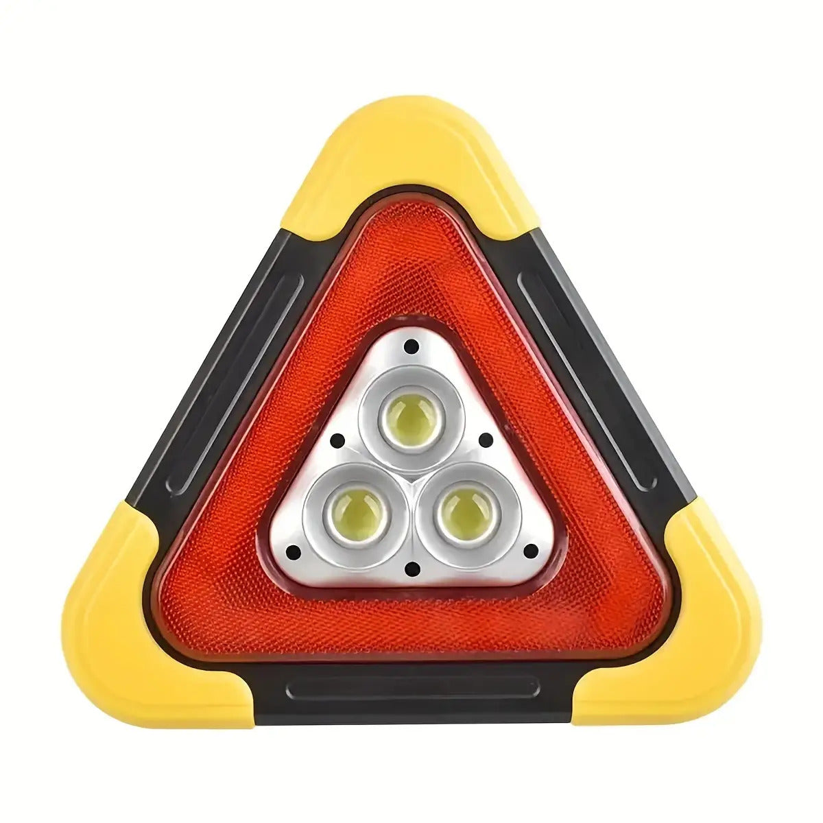 2pcs Solar-Powered LED Triangle Signal Lamp