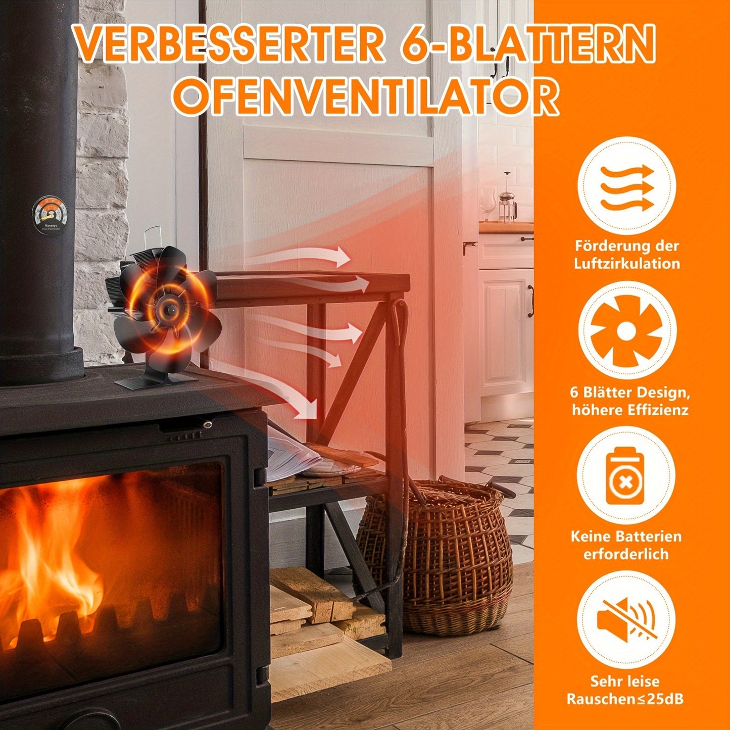 Fireplace fan