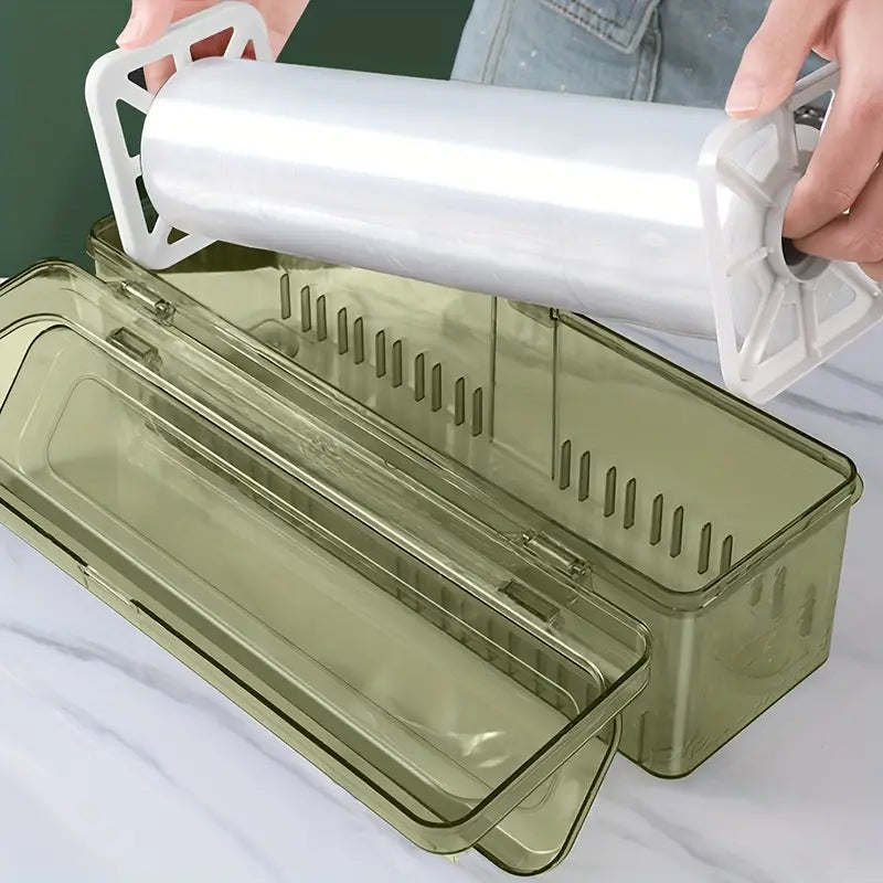 Upgraded Thick Cling Film Dispenser with Suction Base