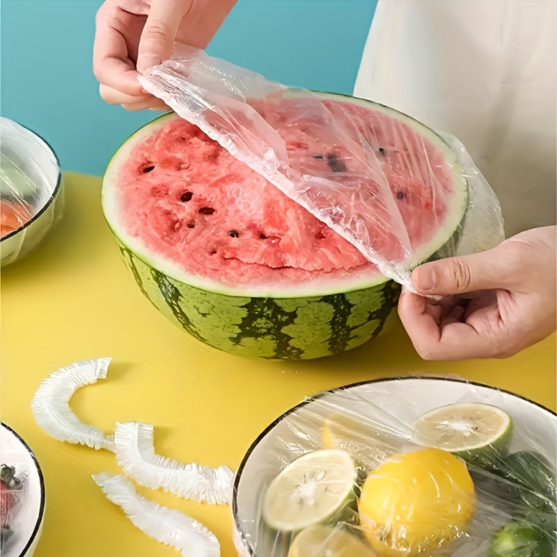 300pcs Plastic Stretchable Food Wrap, Elastic Cling Film