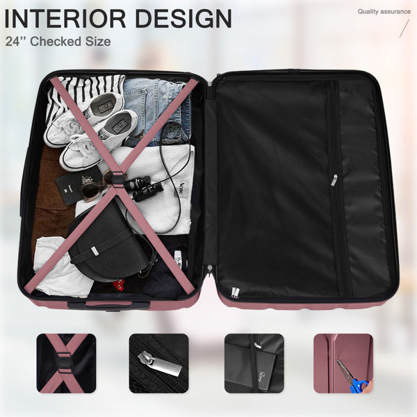 Suitcase Vertical Stripes Trolley Case 24In