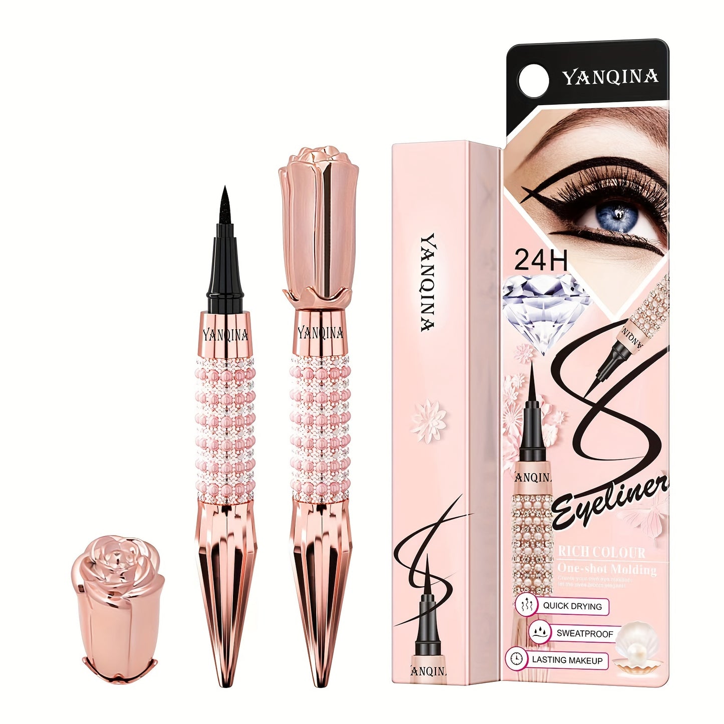 Long Wear Waterproof and Sweat Proof Black Liquid Eyeliner Pen