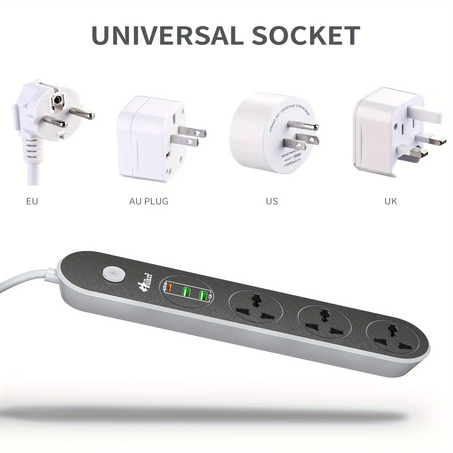 Extension Lead with USB slots 3 Way 3 USB Ports