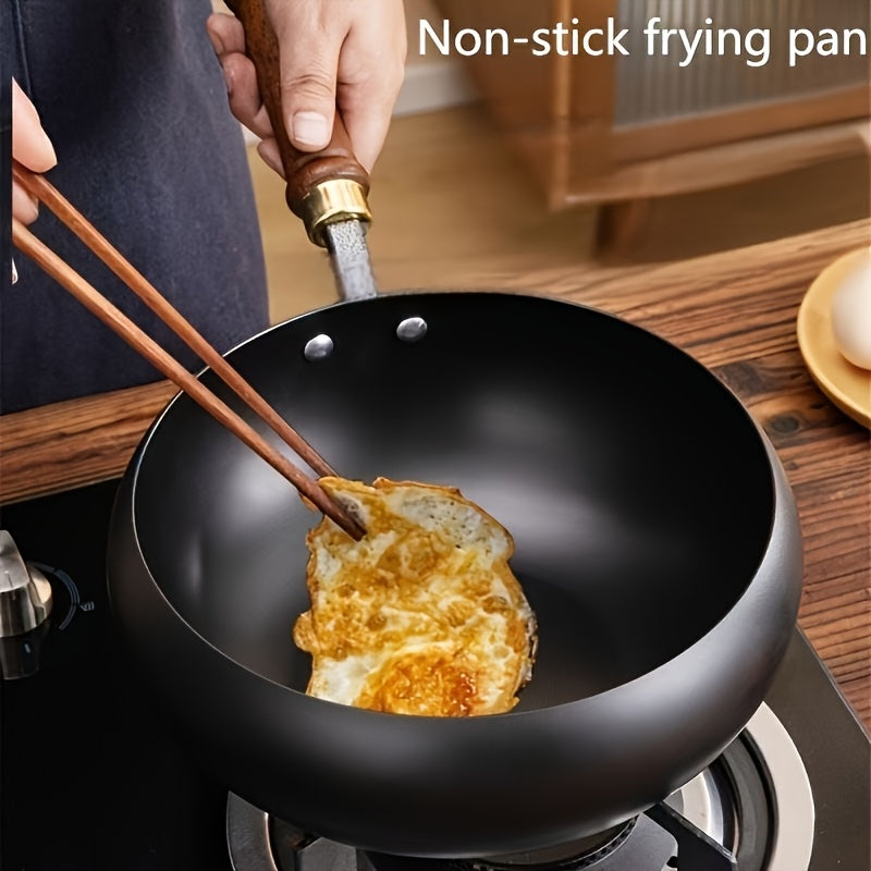 1pc Potbelly Cast Iron Pan with Lid