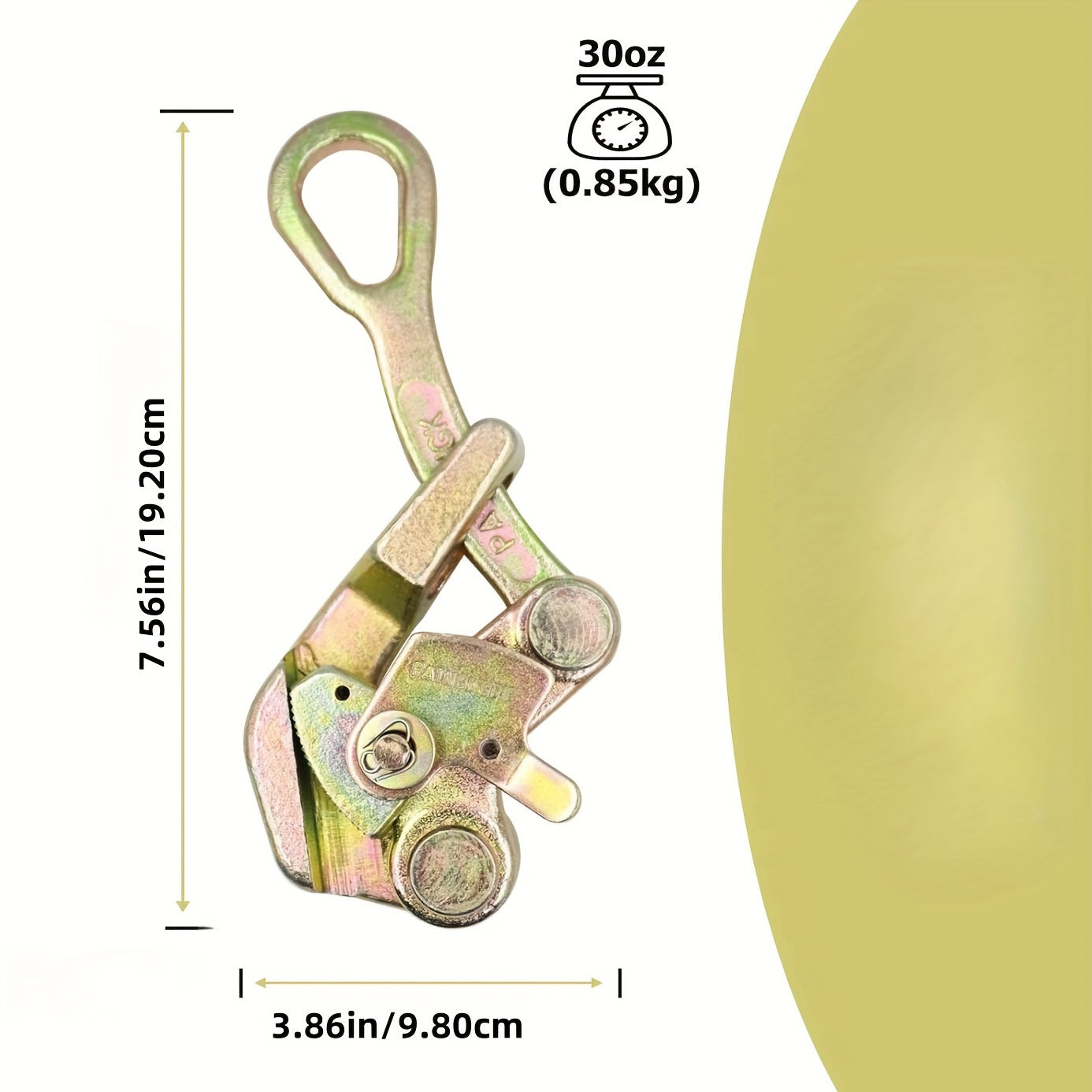 1pc Heavy-Duty Steel Cable Clamp with Adjustable Pulling Tool