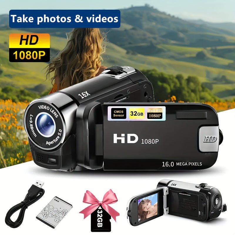 A Camera with A 270° Rotating LED Flip Screen