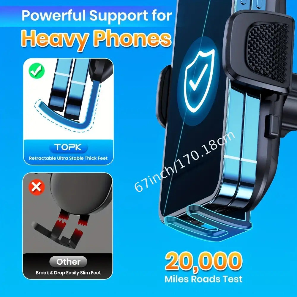 Enhanced Adjustable Cell Phone Holder for Car Dashboard