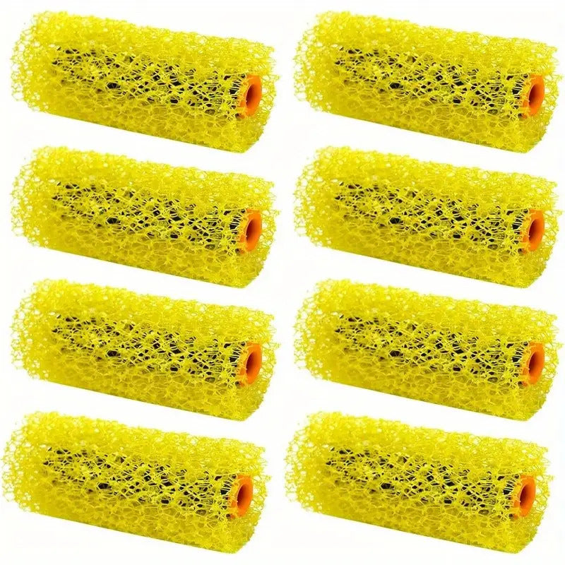 9pcs Large Textured Foam Drywall Paint Roller Covers
