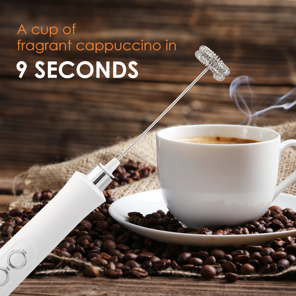 1pc Rechargeable 3-in-1 Electric Milk Frother