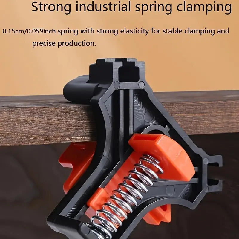 4pcs Adjustable 90-Degree Angle Clamps - Reusable Woodworking Tools