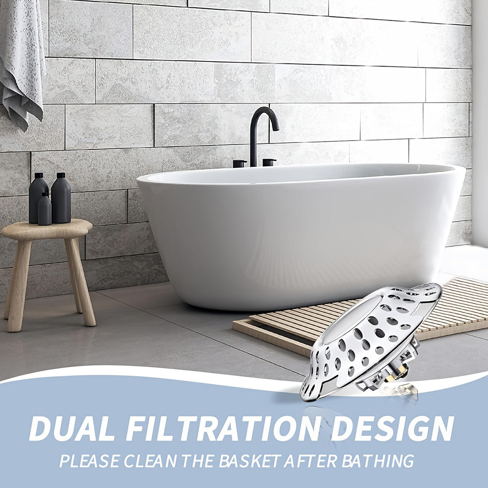 2-in-1 Bathtub Stopper with Hair Catcher