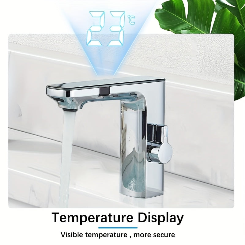 Touchless Bathroom Faucet with Dual Control