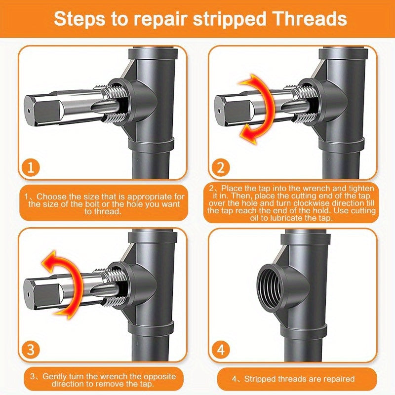 5pcs Precision Carbon Steel NPT Tap Set