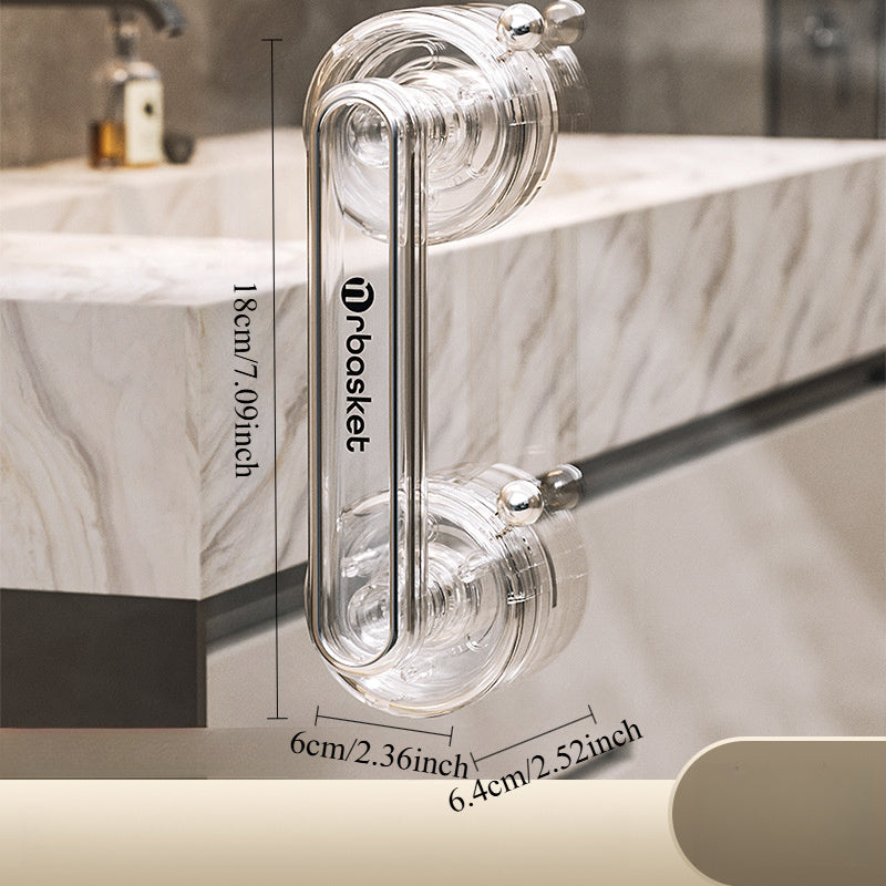 Suction cup glass door handle