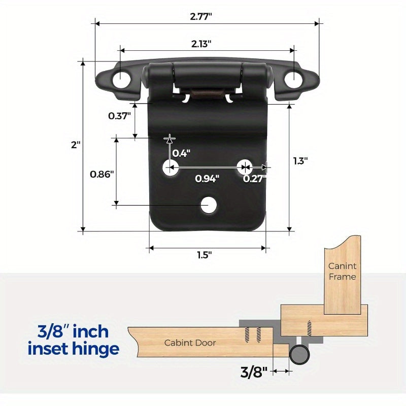 Multi-fold American spring hinge cabinet door self-closing hinge