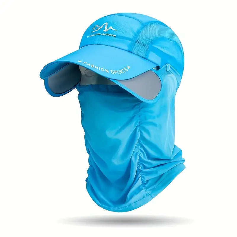 3pcs Men'S Adjustable Baseball Cap with Removable Neck Guard