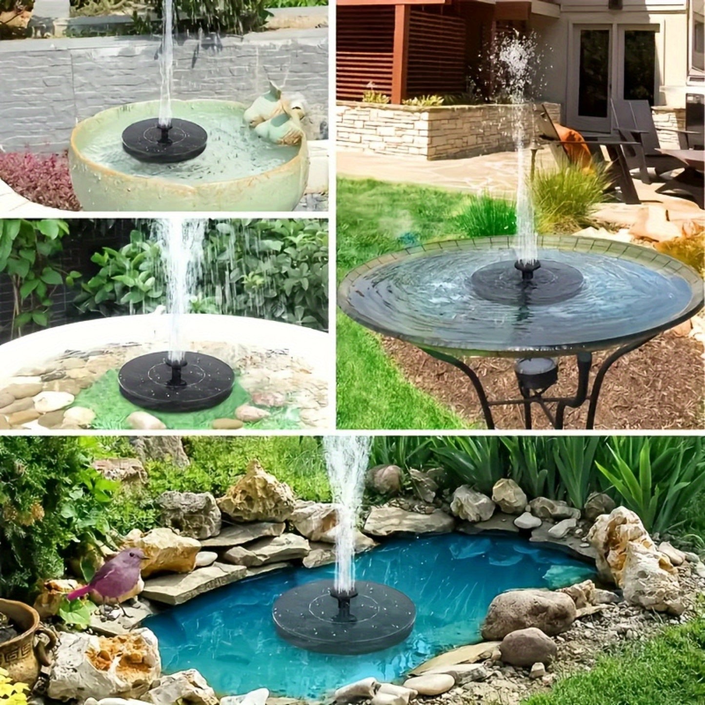 Solar Powered Water Fountain