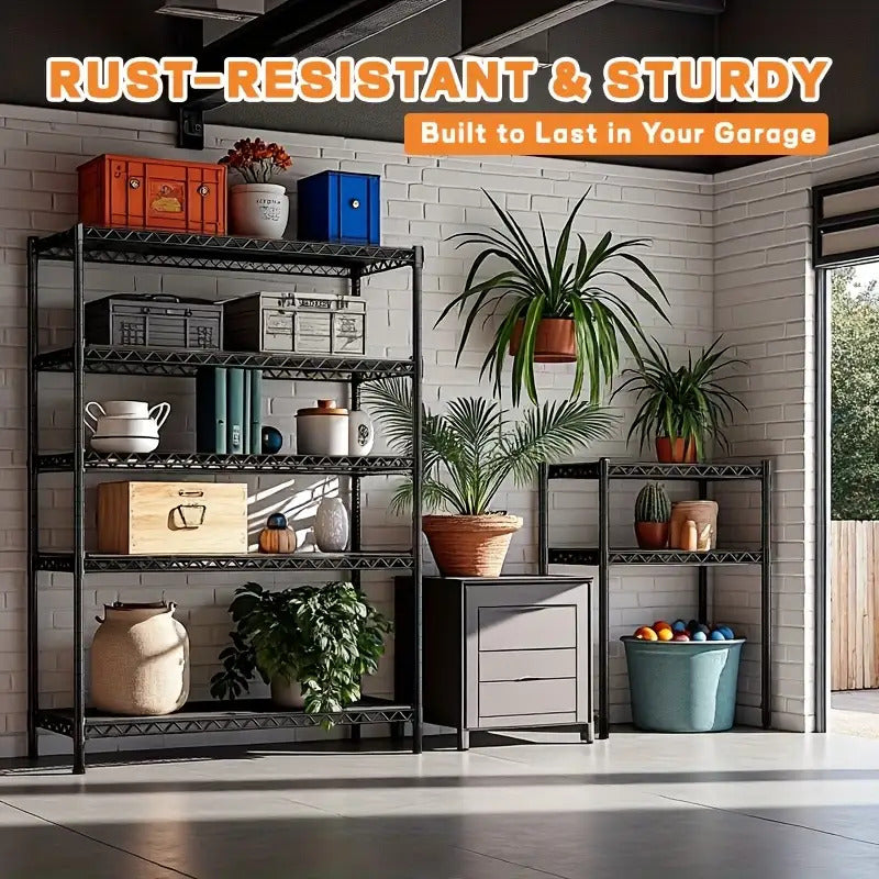 5 tiers steel heavy duty multi-layer utility rack