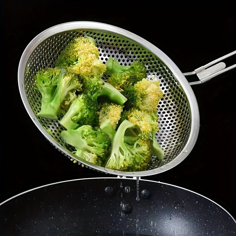 3pcs Stainless Steel Wooden Handle Strainer Set