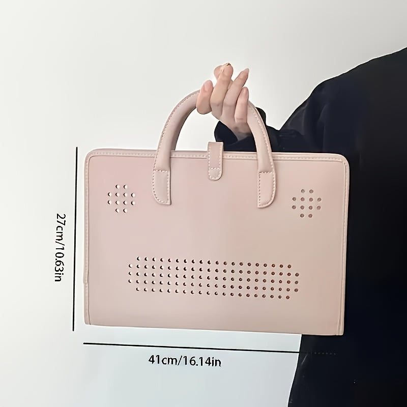 Stylish Pink PVC Laptop Bag