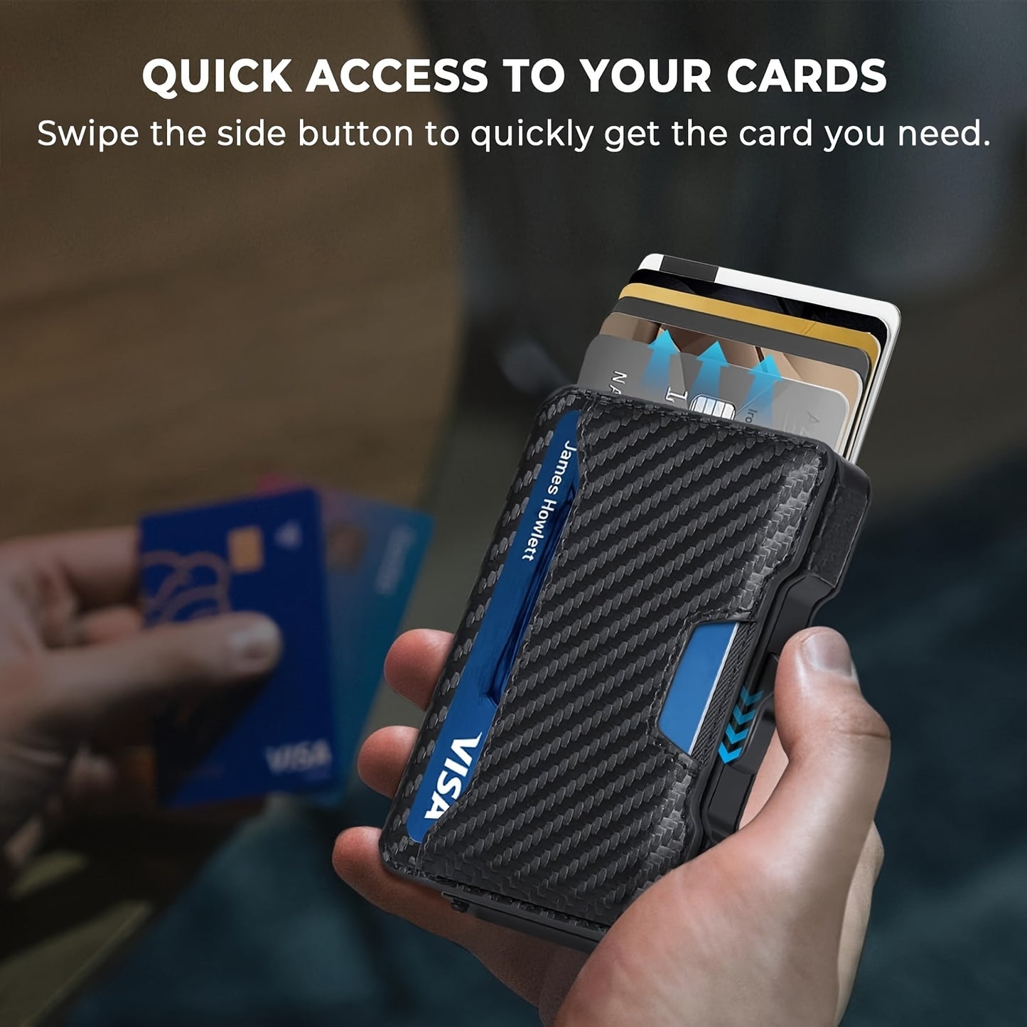 Men'S Slim RFID Blocking Wallet