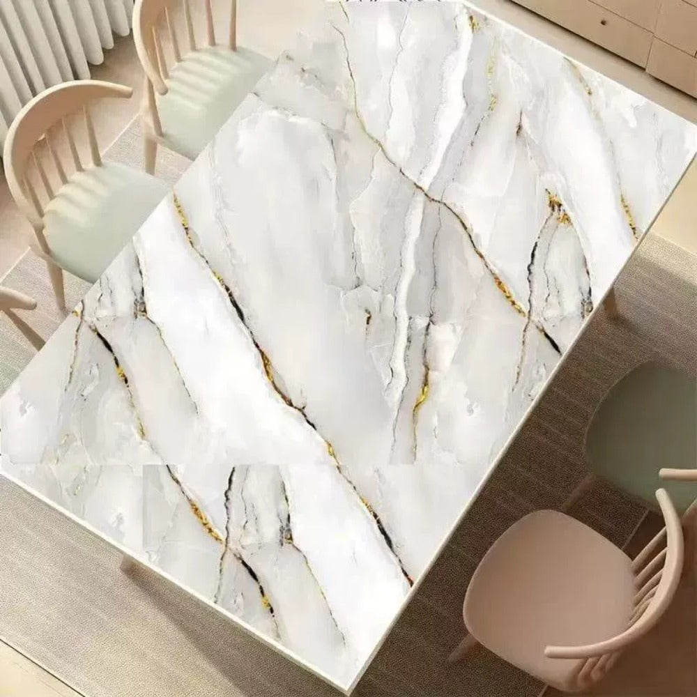 Waterproof Blue Marble Pattern Self-Adhesive Sticker