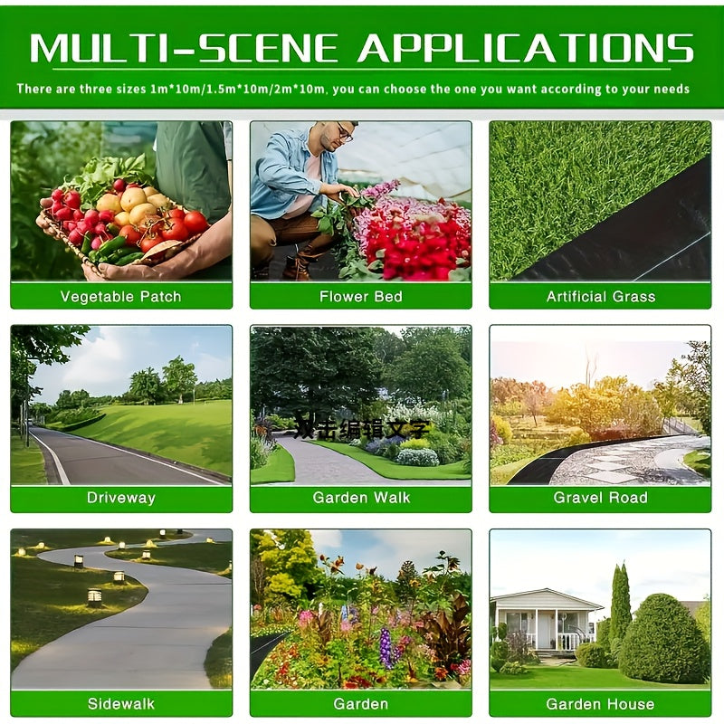 Heavy-Duty Weed Barrier Fabric - Durable Woven Landscape Mat