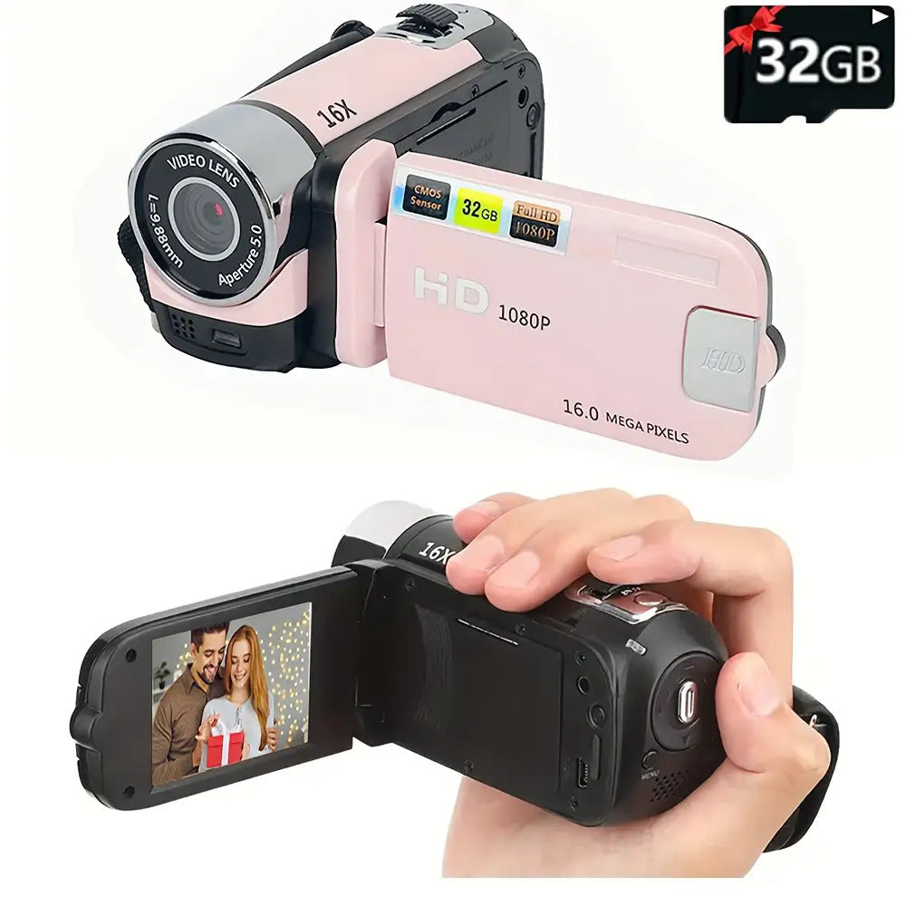 A Camera with A 270° Rotating LED Flip Screen