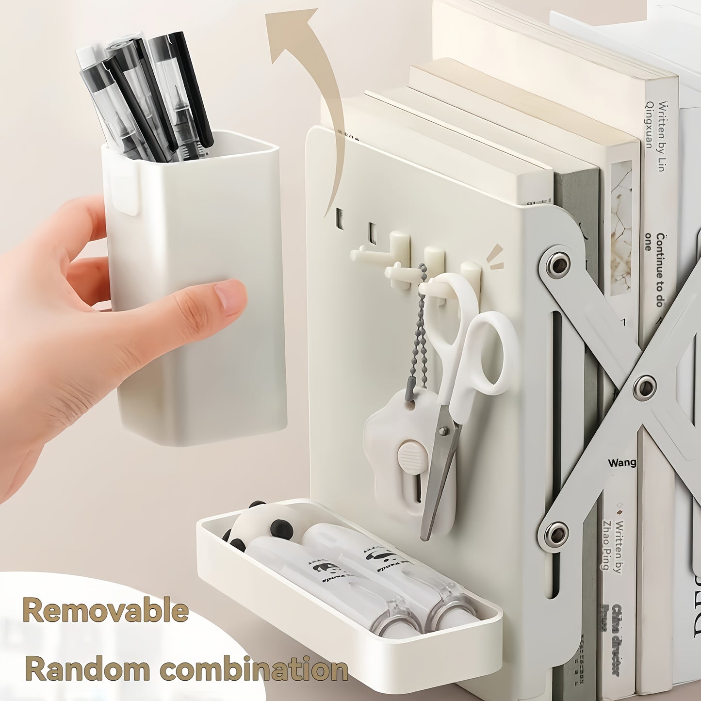 A Set of Sturdy And Versatile Retractable Bookends
