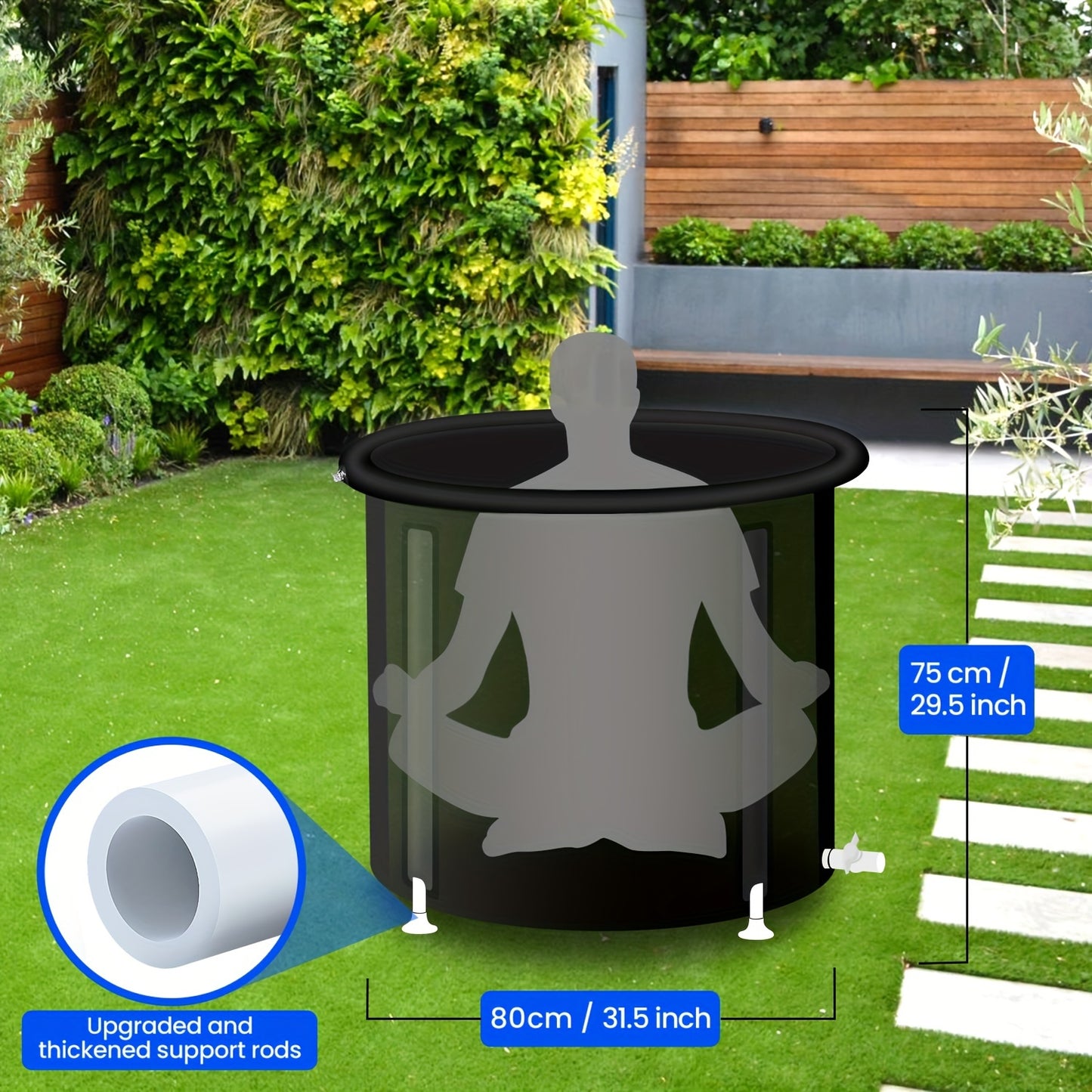 100 Gallon Cold Tub,Hot And Cold Dual-use Bathtub