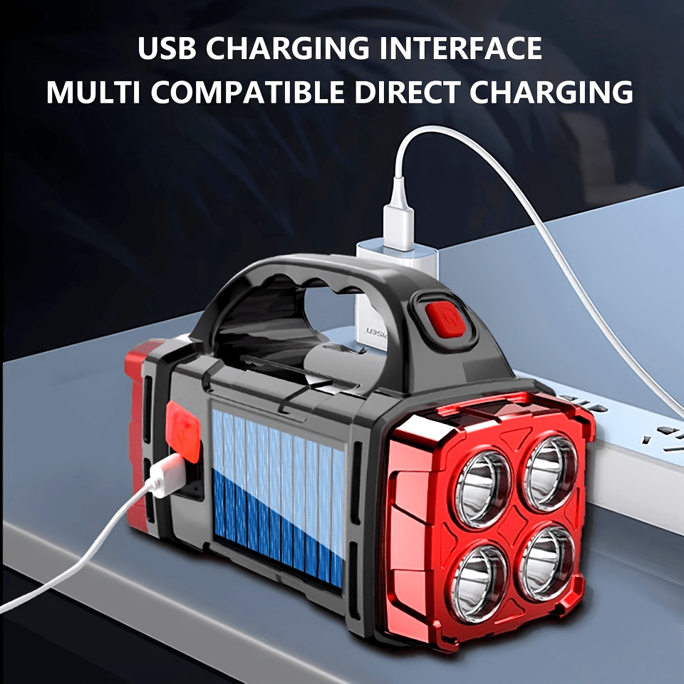 Solar & USB Rechargeable LED Lantern Flashlight