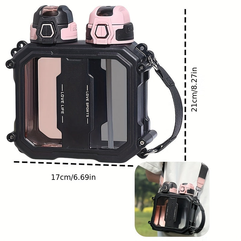 Large Capacity Dual-Compartment Water Bottle with Temperature Control