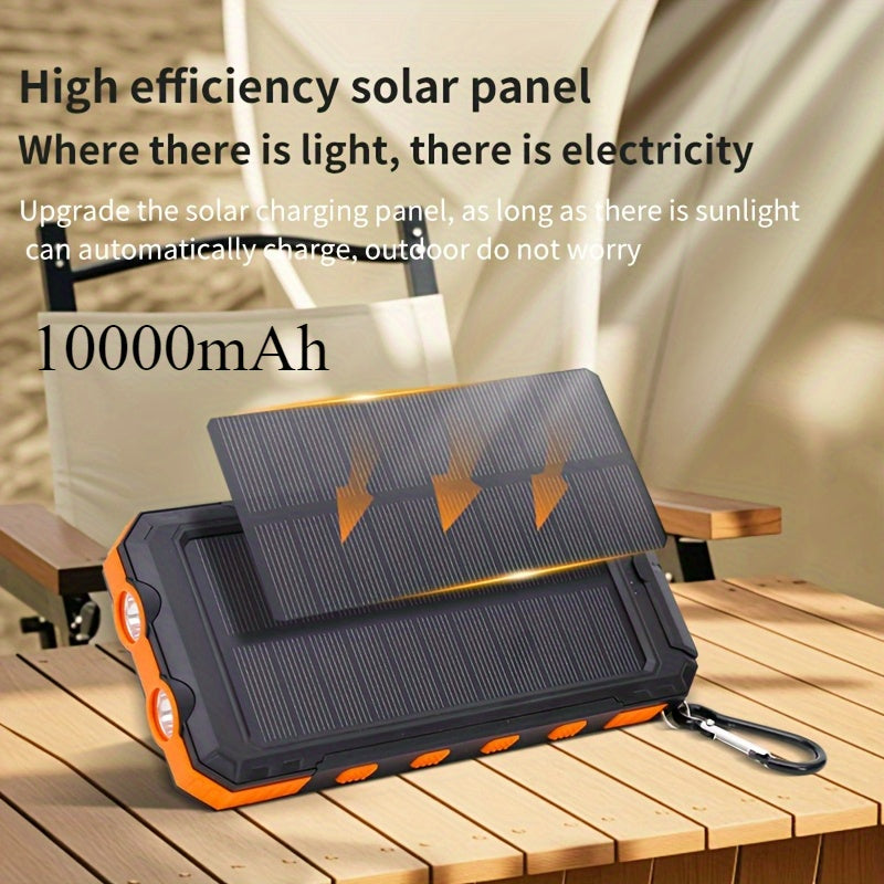 10000mAh Portable Solar Charger | Fast Charging