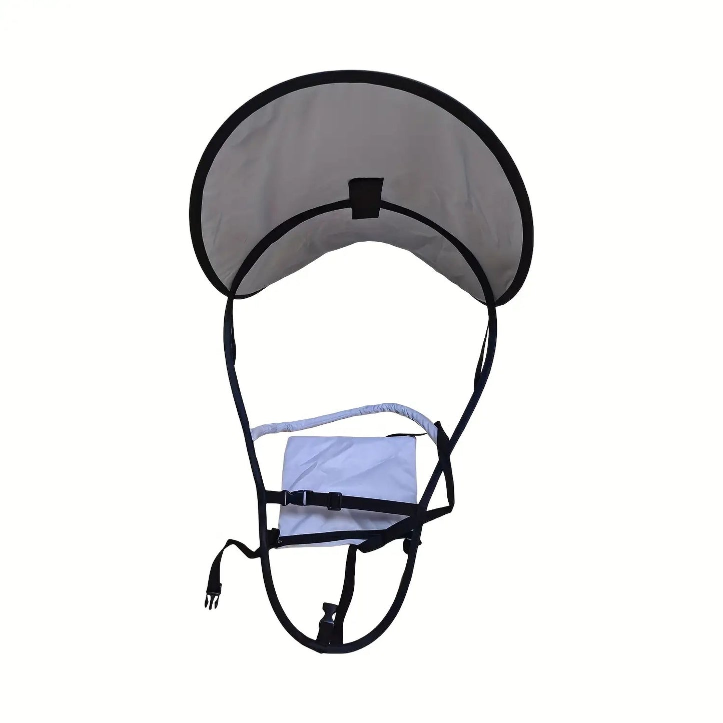 6-Rib Dual-Deflect Neck Strap Umbrella - Manual Open/Close Portable Sun Hat