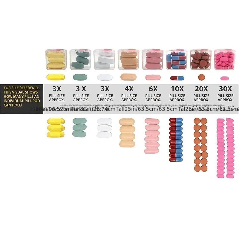 Deluxe 31-Day Pill Organizer - Thick, Durable PP Material