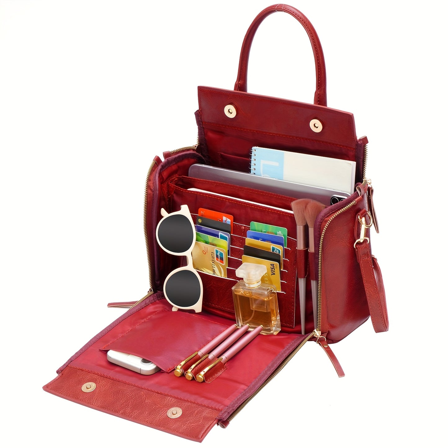 Stylish Retro Brown Faux Leather Women’s Crossbody Bag