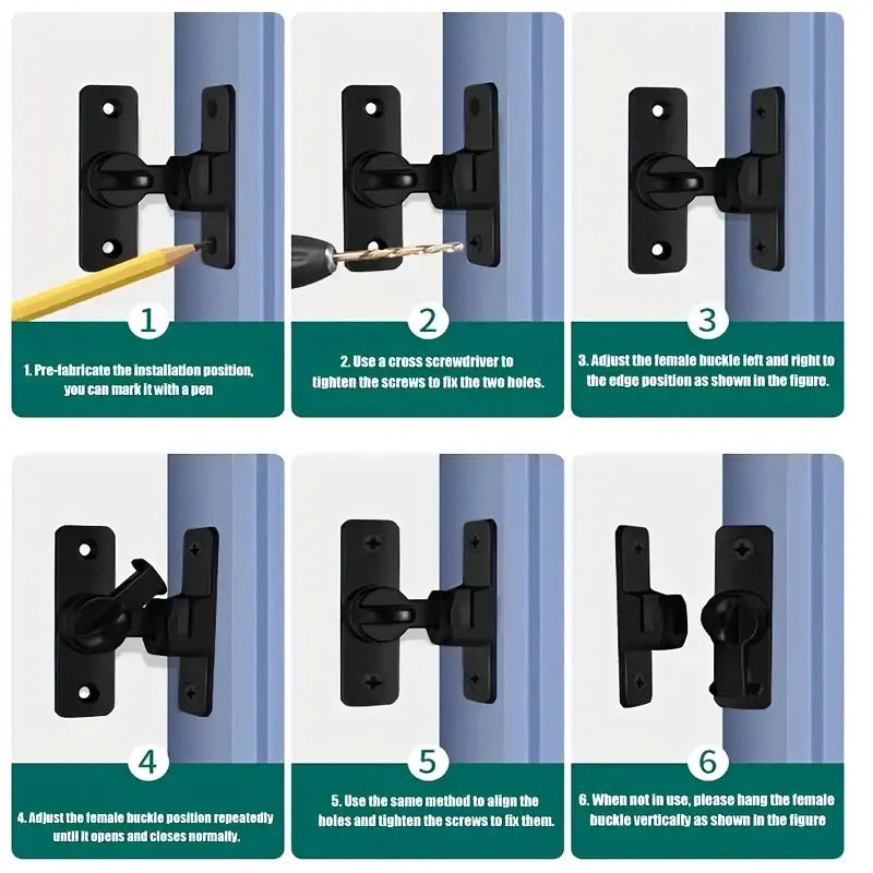 Durable Zinc Alloy Heavy-Duty Sliding Door Latch