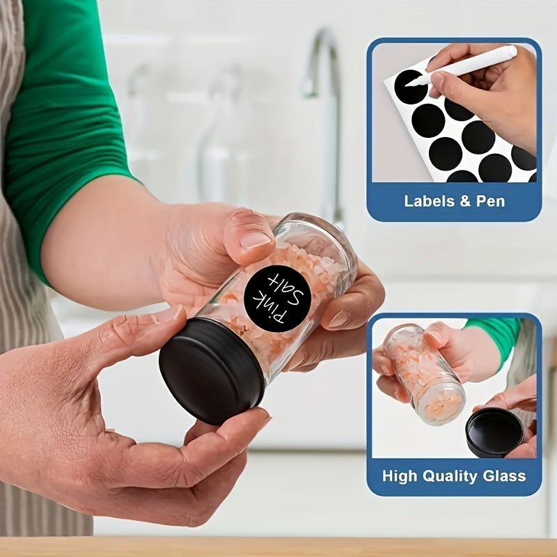 18 spice jars with a 360° rotating spice rack