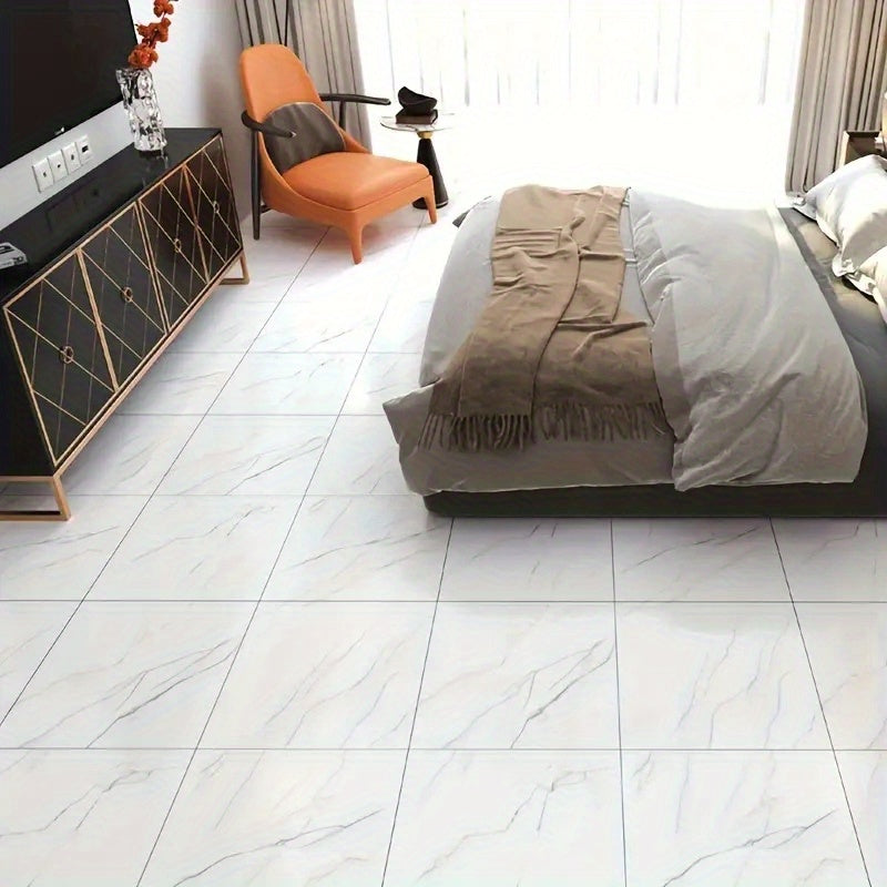 15pcs Imitation Marble Thickened Floor Stickers