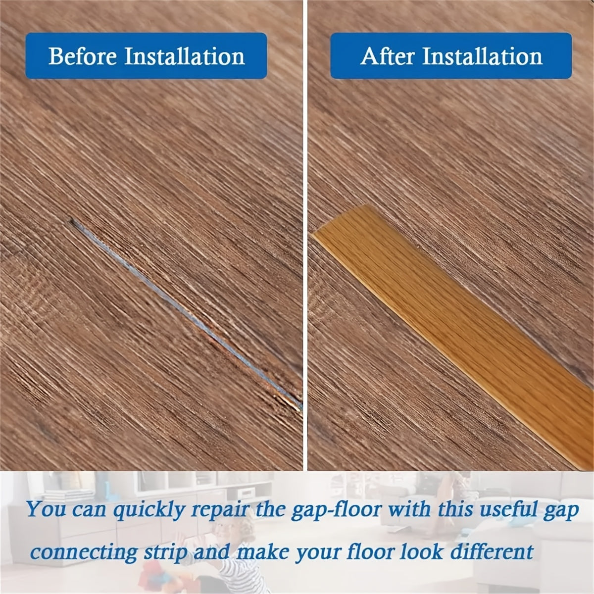 1pc Easy-to-Install PVC Floor Transition Strip