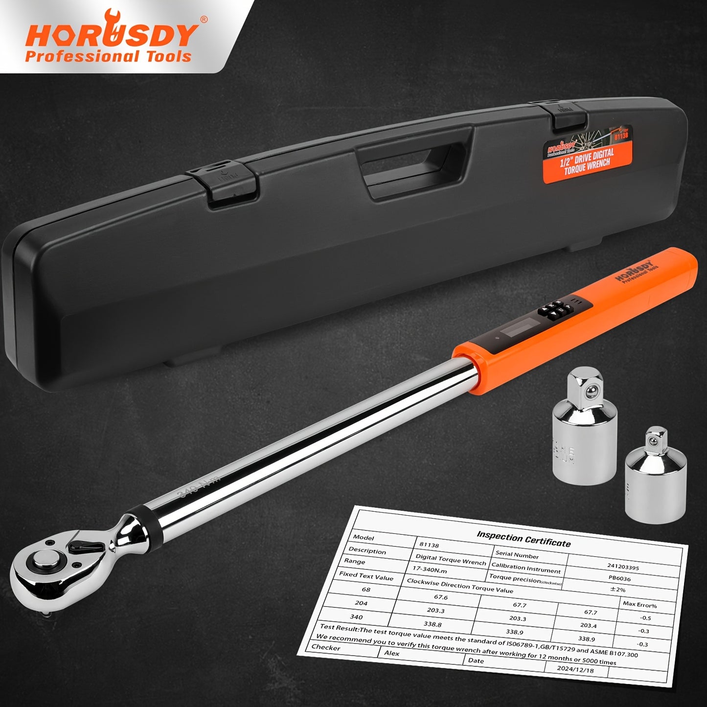 1/2'' Digital Torque Wrench Set Electronic Torque Wrench Set