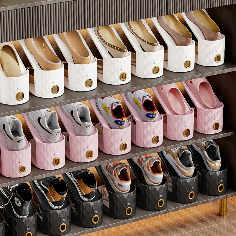 10-Pack Adjustable Plastic Shoe Racks