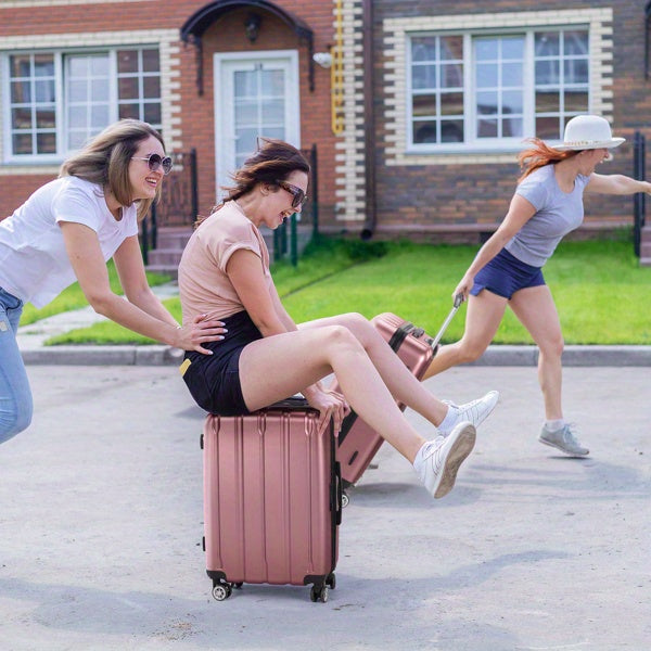 Suitcase Vertical Stripes Trolley Case 24In