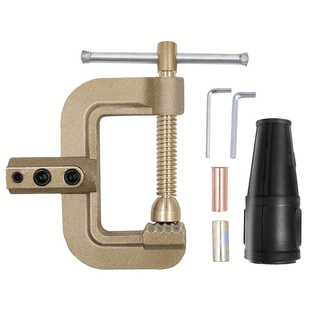 1-Pack 500A Heavy-Duty Solid Brass G-Type Welding Clamp
