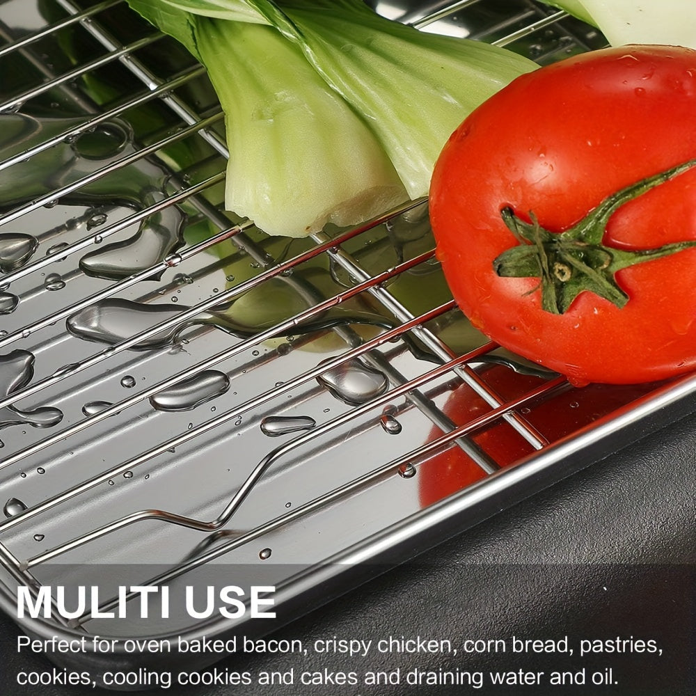 6pcs Stainless Steel Baking Sheet Set with Cooling Racks