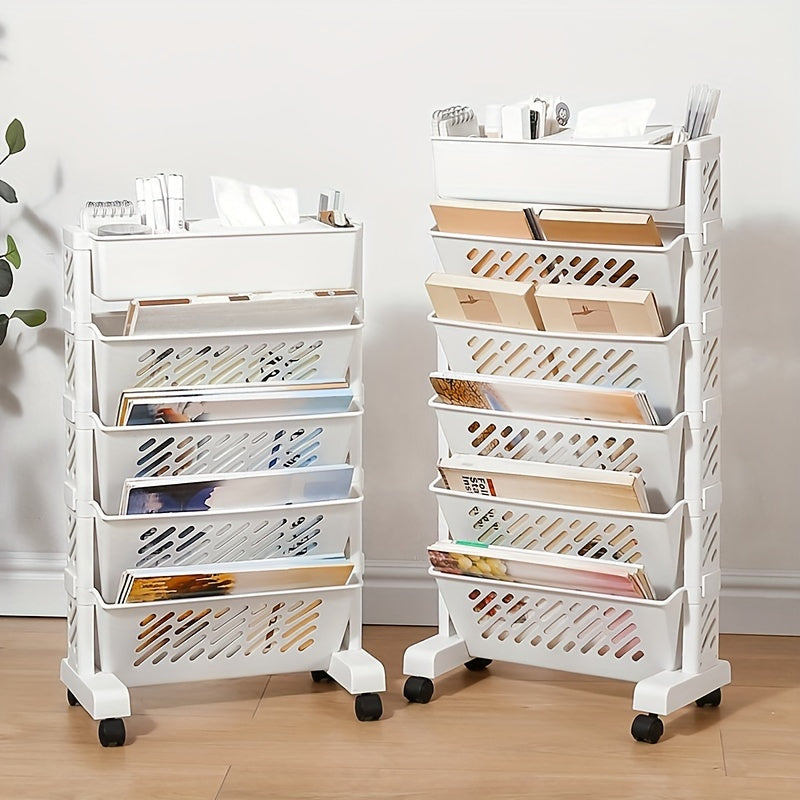 1 Five-layer portable bookshelf storage rack