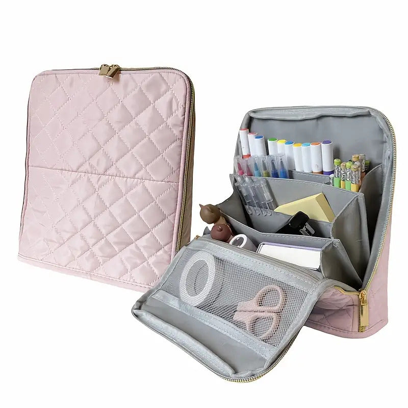 9 Compartments Large-capacity Zippered Pencil Case