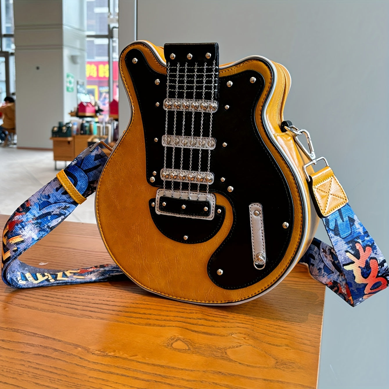 Trendy Y2K Style Guitar-Shaped Crossbody Bag